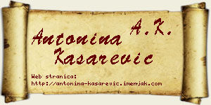 Antonina Kašarević vizit kartica